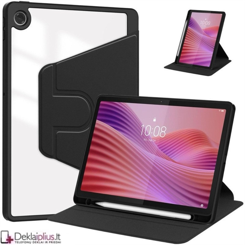 Dirbtinės odos atverčiamas dėklas - juodas (Oneplus Pad Go 2) Dirbtinės odos atverčiamas dėklas - juodas (Oneplus Pad Go 2)